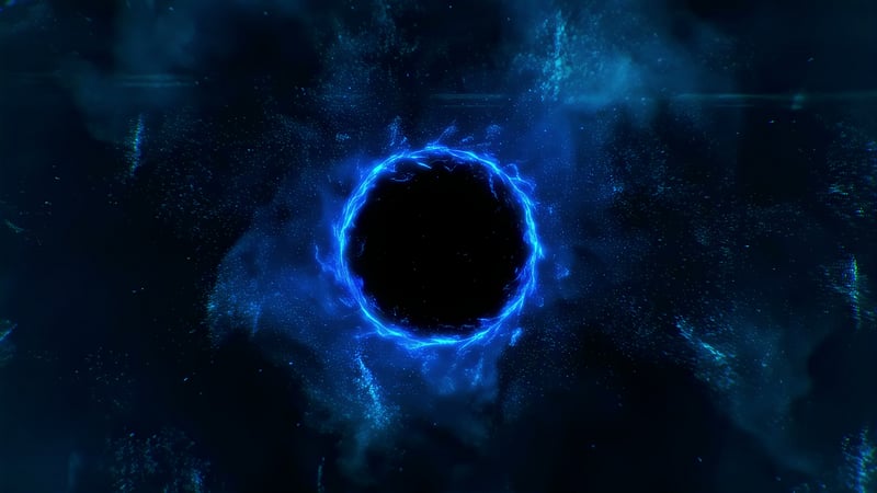 Black Hole Glowing Deep Blue Live Wallpaper