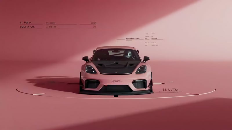 Pink Porsche Track Live Wallpaper