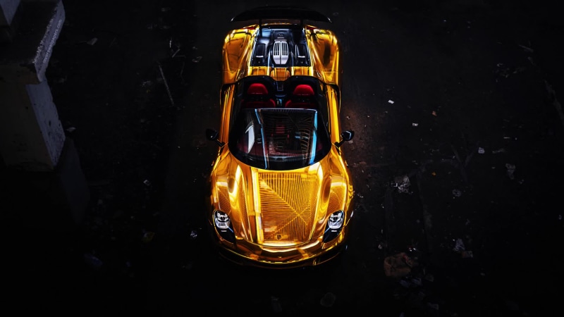 Gold Porsche Live Wallpaper