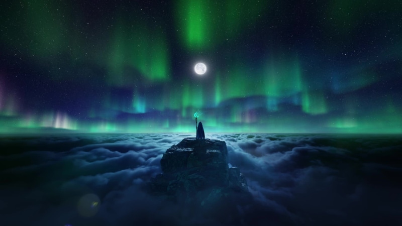 Alone Under Moonlight Live Wallpaper