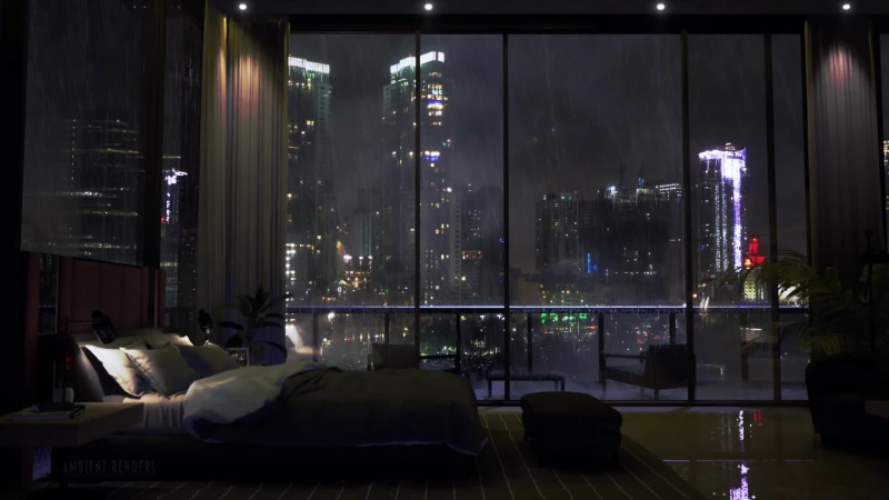 Miami Rain Condo Live Wallpaper