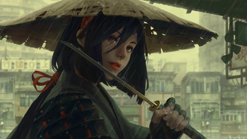 Samurai Girl Live Wallpaper