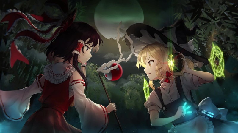 Touhou Eternal Night - Reimu Vs Marisa Live Wallpaper