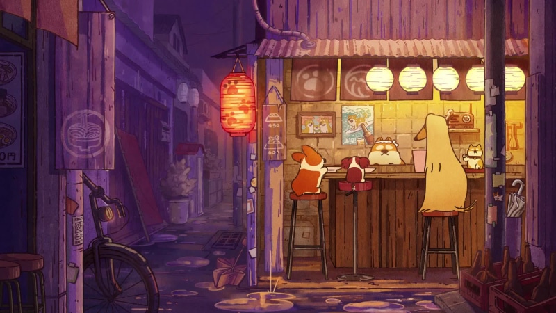 Doggie Corgi At Pub Live Wallpaper