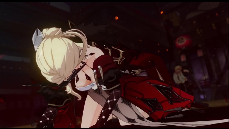 Genshin Impact - Ei Raiden Shogun Slays La Signora Live Wallpaper
