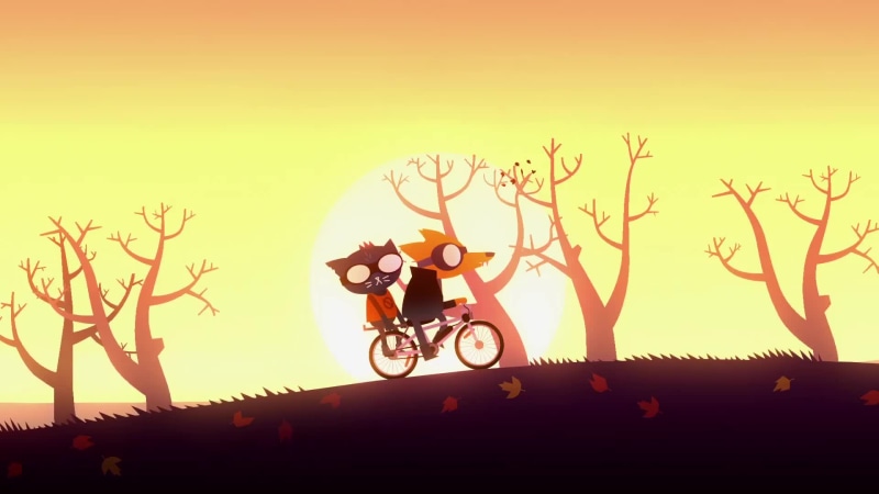 Night In The Woods Gregg And Mae Bike Ride Thumbnail Live Wallpaper