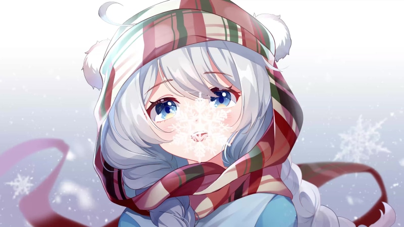 Honkai 3 Kiana - Starry Winter Live Wallpaper