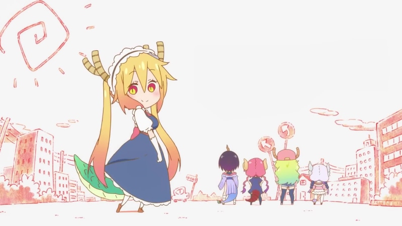 Miss Kobayashis Dragon Maid-Tohru Chibi Dance Live Wallpaper