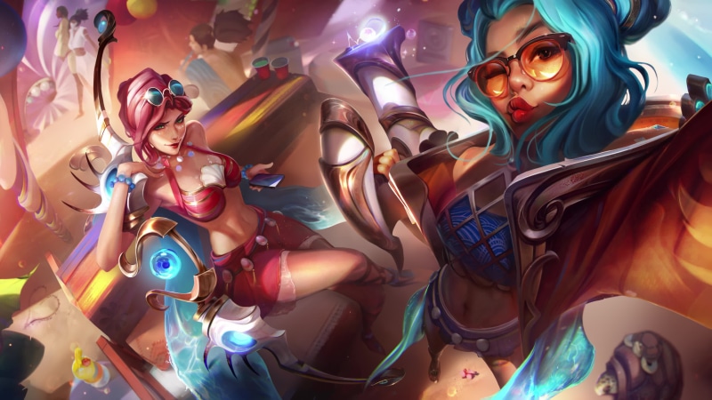 League Of Legends-Ocean Song Zeri & Ashe Live Wallpaper