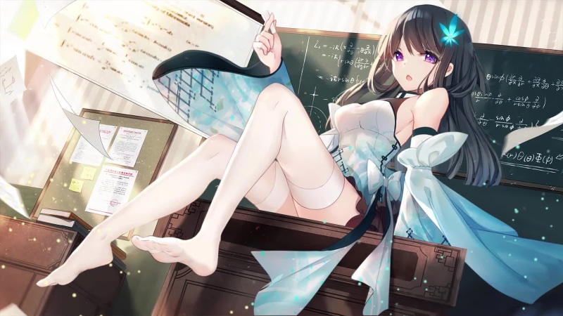 Anime Girl In Classroom Live Wallpaper