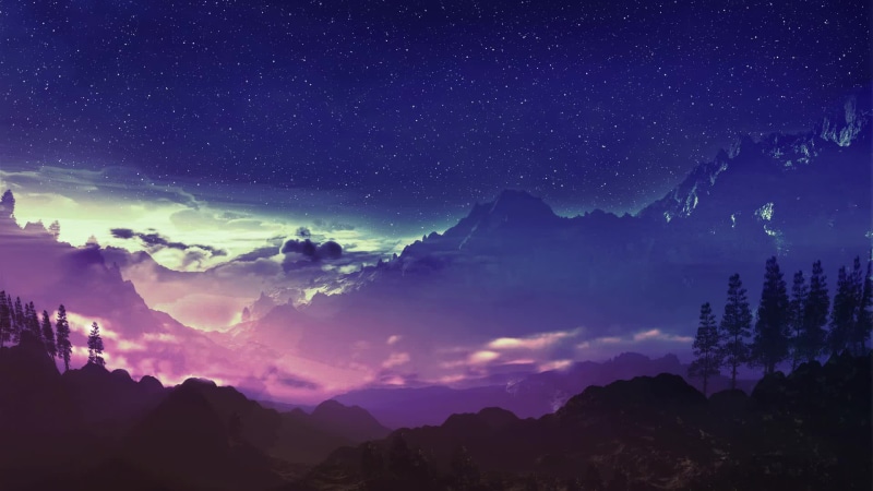 Mountain With Stars Live Wallpaper