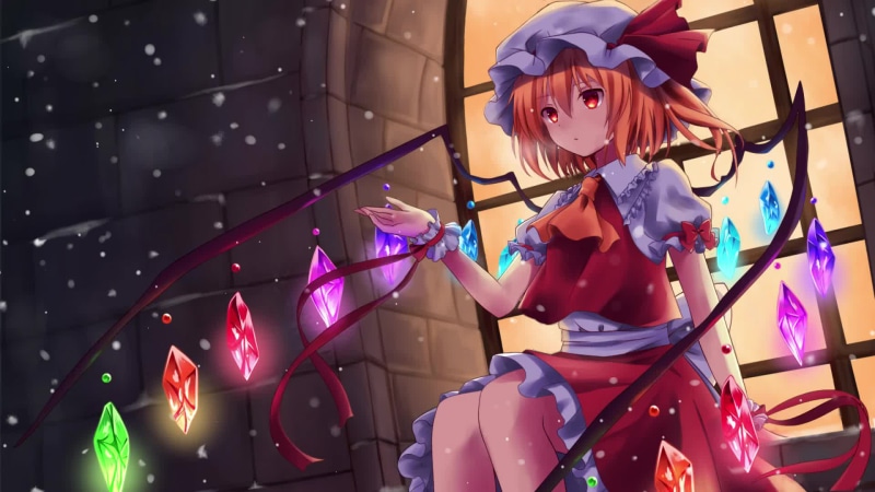 Touhou Project-Flandre Scarlet Snow Scene Live Wallpaper