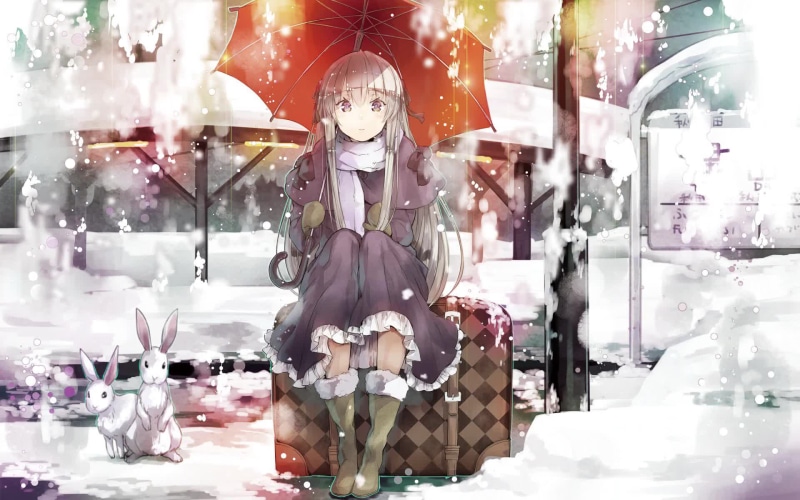 Winter Anime Girl Live Wallpaper