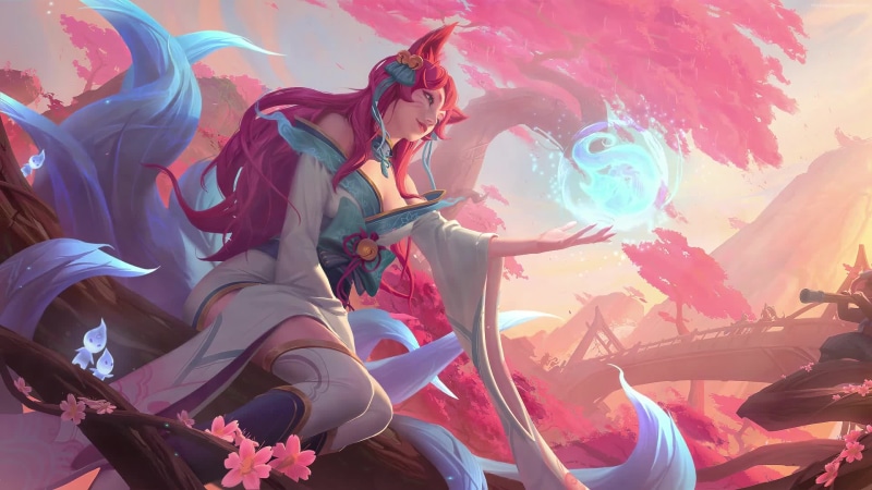 4K Spirit Blossom Sakura Ahri League Of Legends Live Wallpaper | 3840x2160