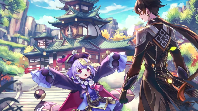Qiqi & Zhongli - Genshin Impact Live Wallpaper