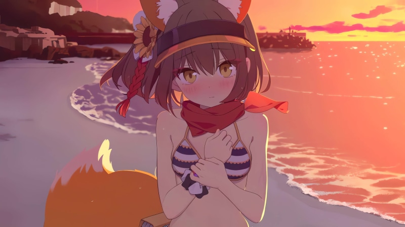Blue Archive - Izuna In Summer Live Wallpaper