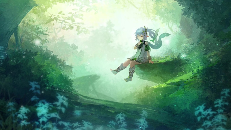 Genshin Impact - Lesser Lord Kusanali In The Forest Live Wallpaper