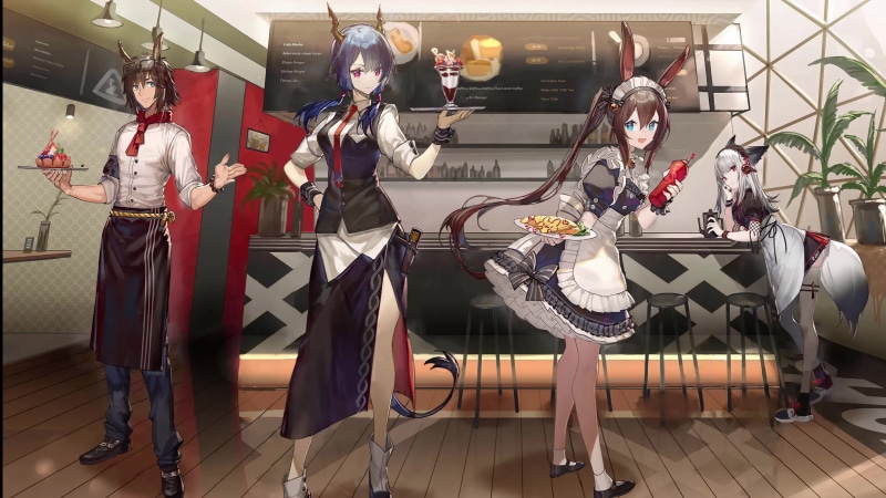 Arknights - Coffee Shop With Girls Live Wallpaper