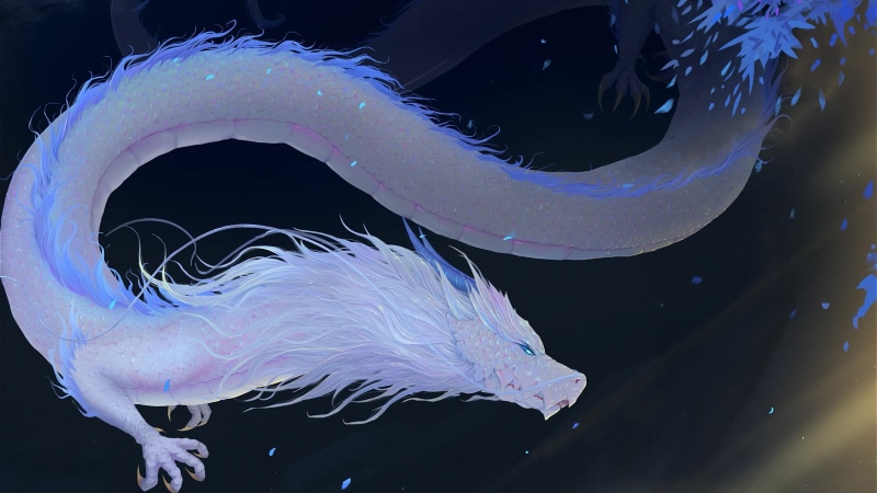 Mythical Beast - White Dragon Live Wallpaper