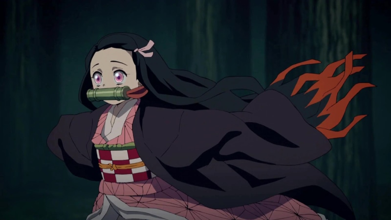 Demon Slayer Nezuko Kamado Running Live Wallpaper