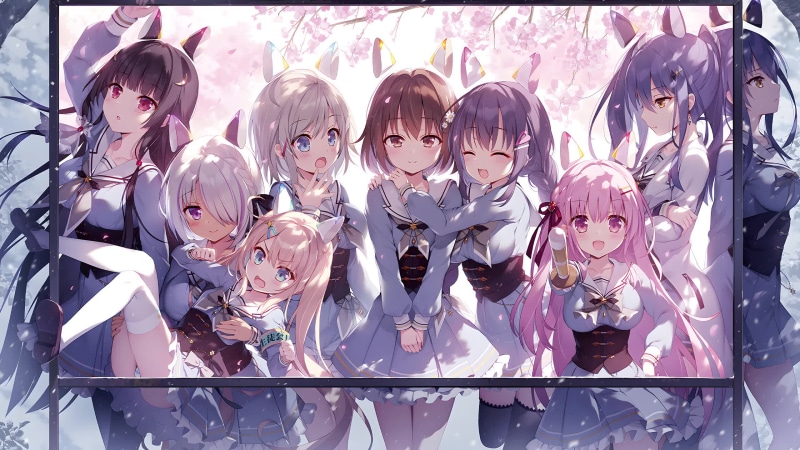 Cute Anime Girl Group Live Wallpaper