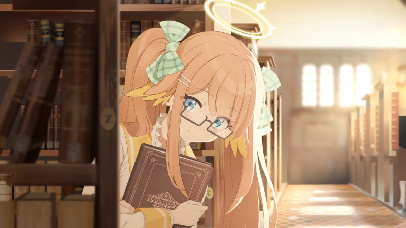 Blue Archive - Endo Shimiko In Library Live Wallpaper