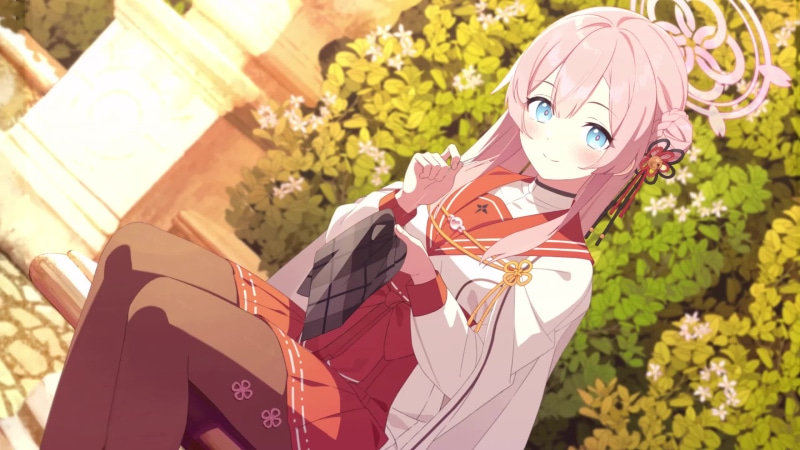 Anime Girl Embroider In The Garden Live Wallpaper