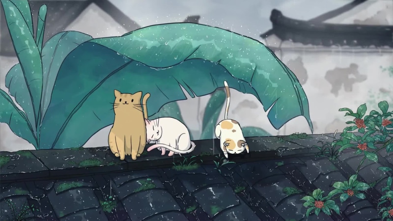 Cats Chill In A Rainy Day Live Wallpaper