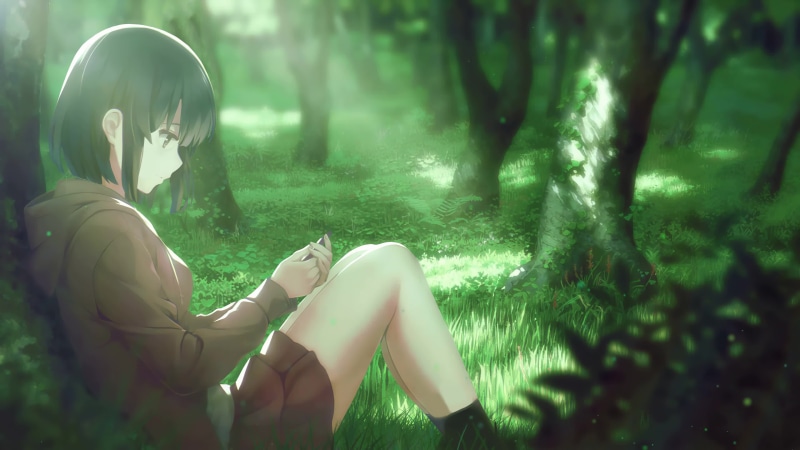 Green Abyss - Anime Girl In The Forest Live Wallpaper