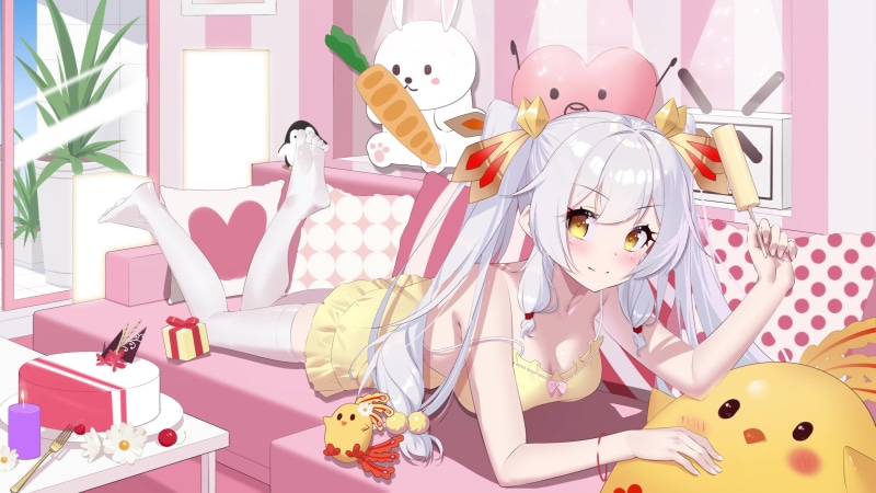 Anime Girl Chill At Home Live Wallpaper