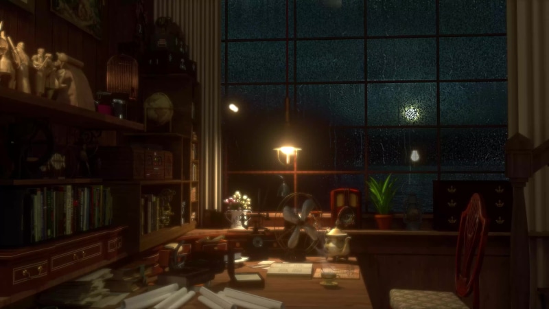 Lighthouse Keepers Cozy Room At Night Live Wallpaper