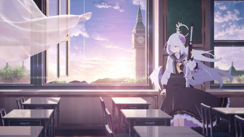 Blue Archive-Shirasu Azusa In Classroom Live Wallpaper