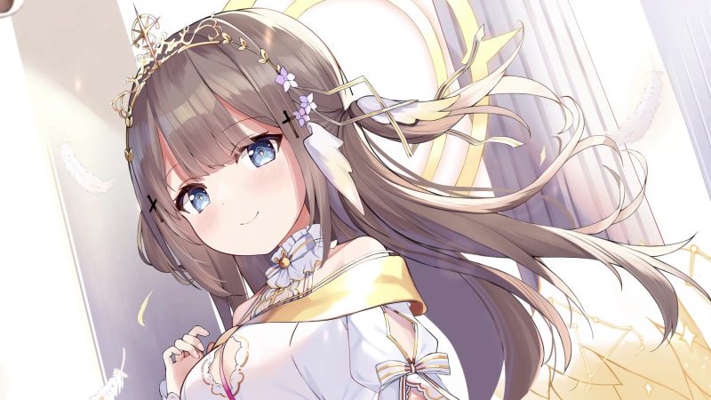 Hu Tao In Angel Dress - Genshin Impact Live Wallpaper