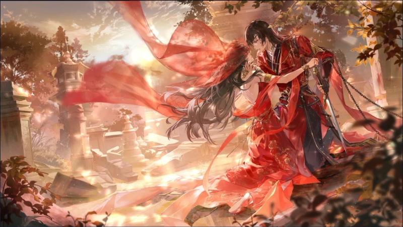 Couple In Wedding Outfit Live Wallpaper
