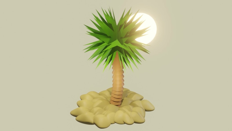 Palm Animation At Sunset Live Wallpaper