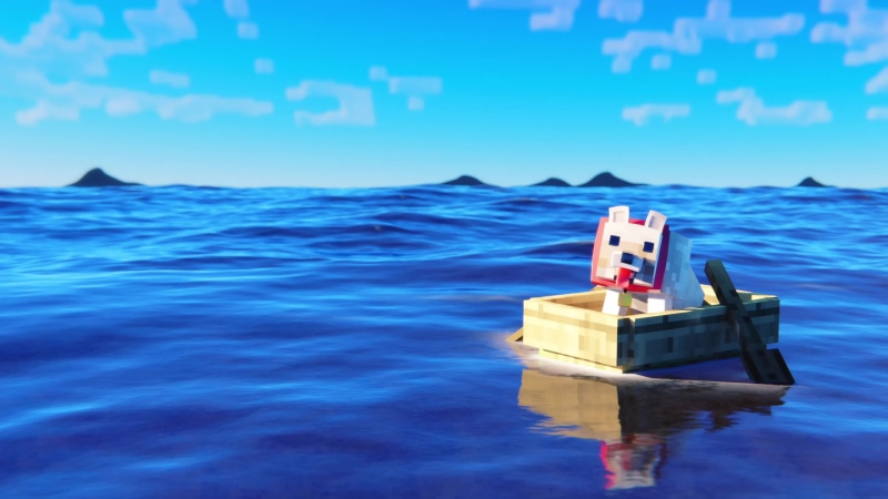 Minecraft Dog In The Ocean Live Wallpaper