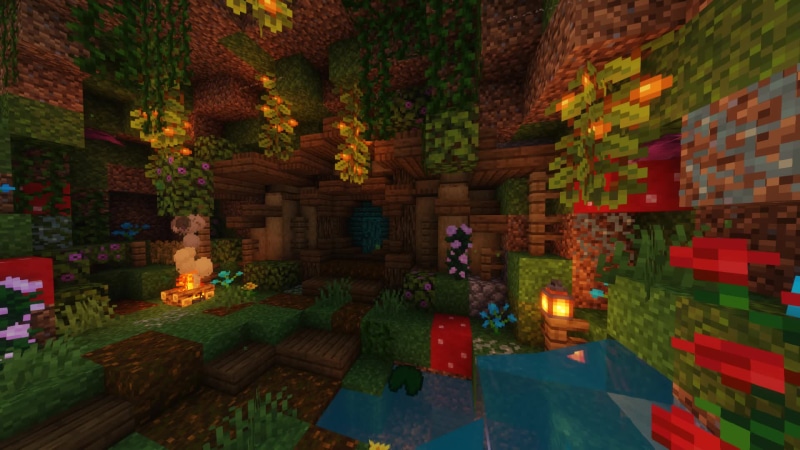 Minecraft-The Hobbit House In The Medieval World Live Wallpaper