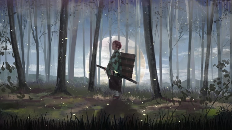 Demon Slayer Tanjiro Kamado In The Forest Live Wallpaper