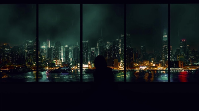 Rainy Night City Live Wallpaper