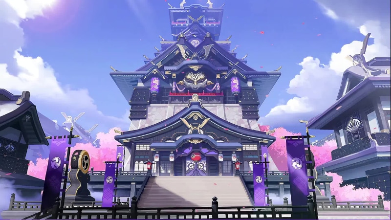 Genshin Impact Inazuma Castle Live Wallpaper