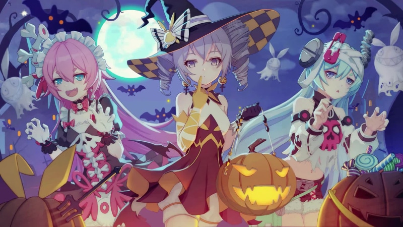 Anime Girls In Halloween Live Wallpaper