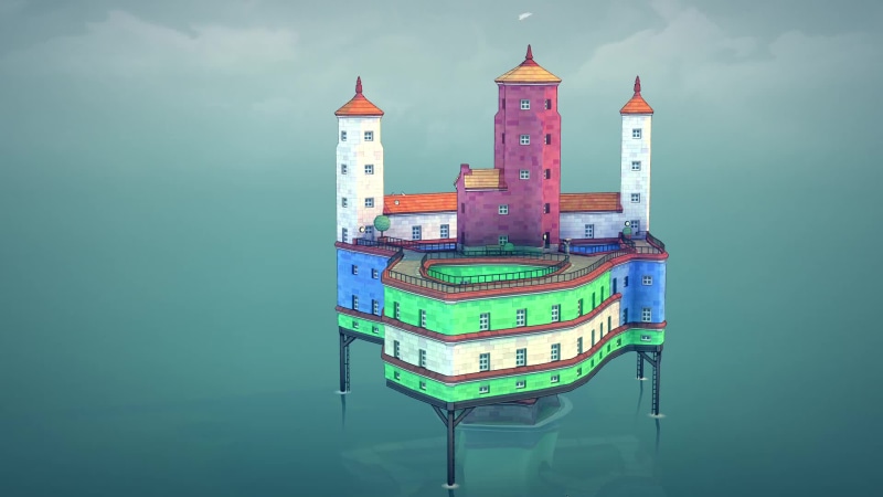 Peaceful Monastery Island Townscaper Live Wallpaper