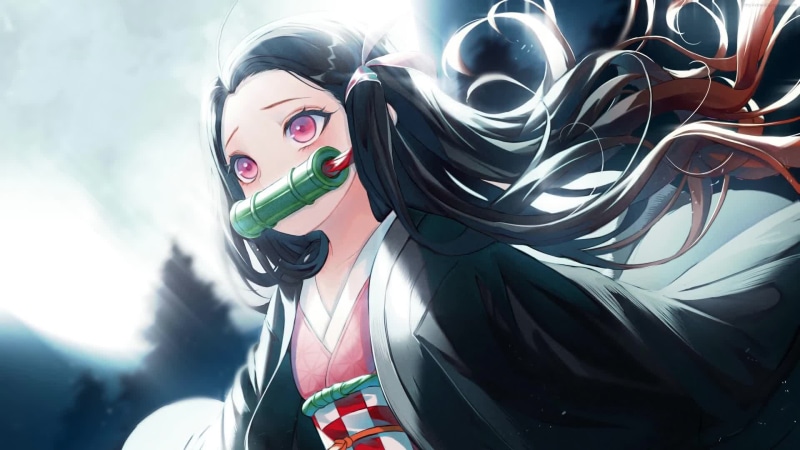 Demon Slayer Nezuko Under The Moon Live Wallpaper