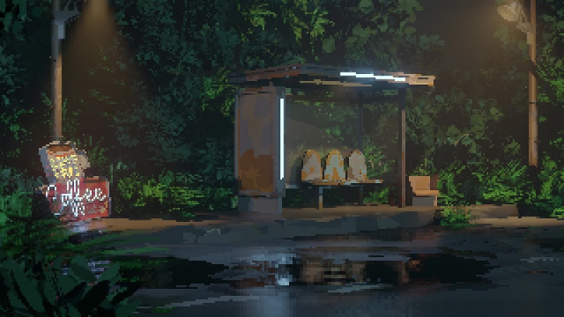 Old Bus Stop Live Wallpaper