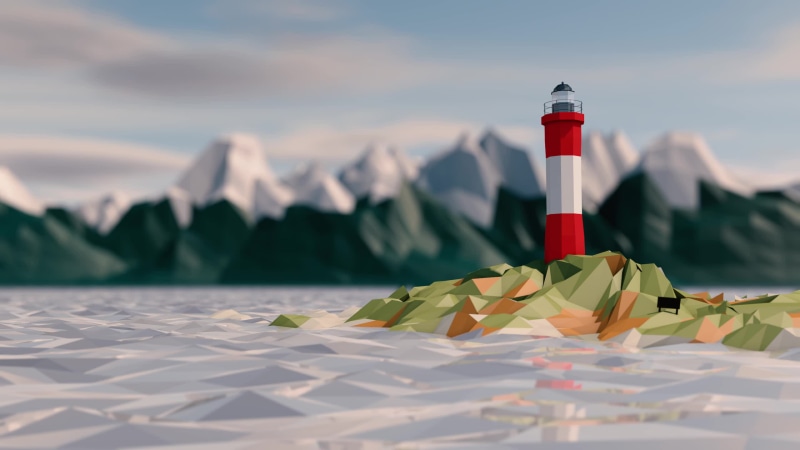 Low Poly Lighthouse Live Wallpaper