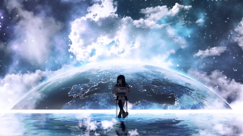 Anime Girl Lost In Imagination Live Wallpaper