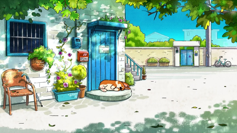 Doggie Corgi In Front Of The House Live Wallpaper