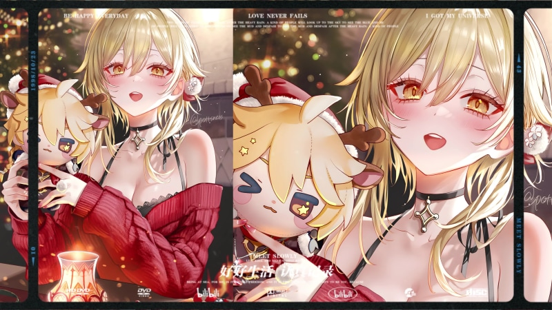 Anime Girl On Christmas Holiday Live Wallpaper