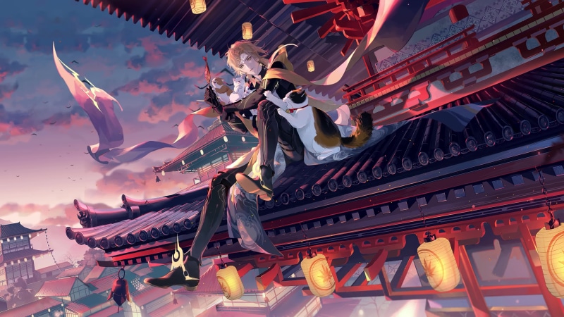 Onmyoji Susanoo - Happy New Year Of Cat Live Wallpaper