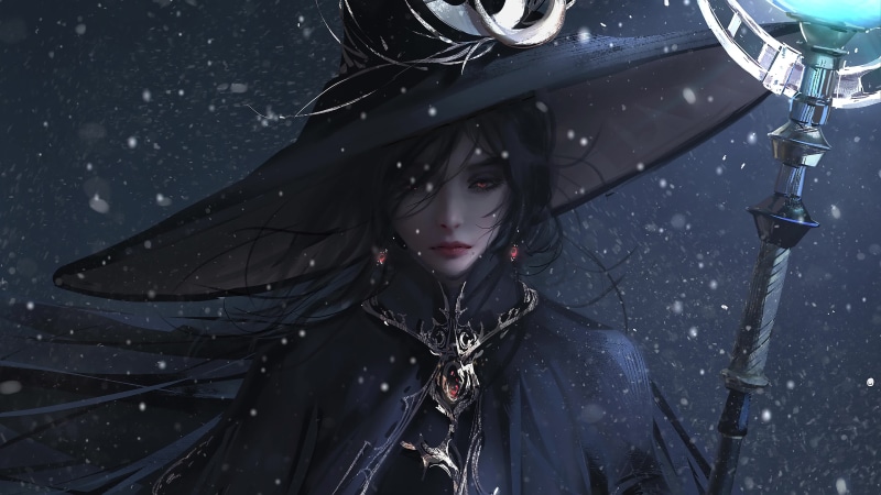 Enchanted Maiden In The Snow Live Wallpaper